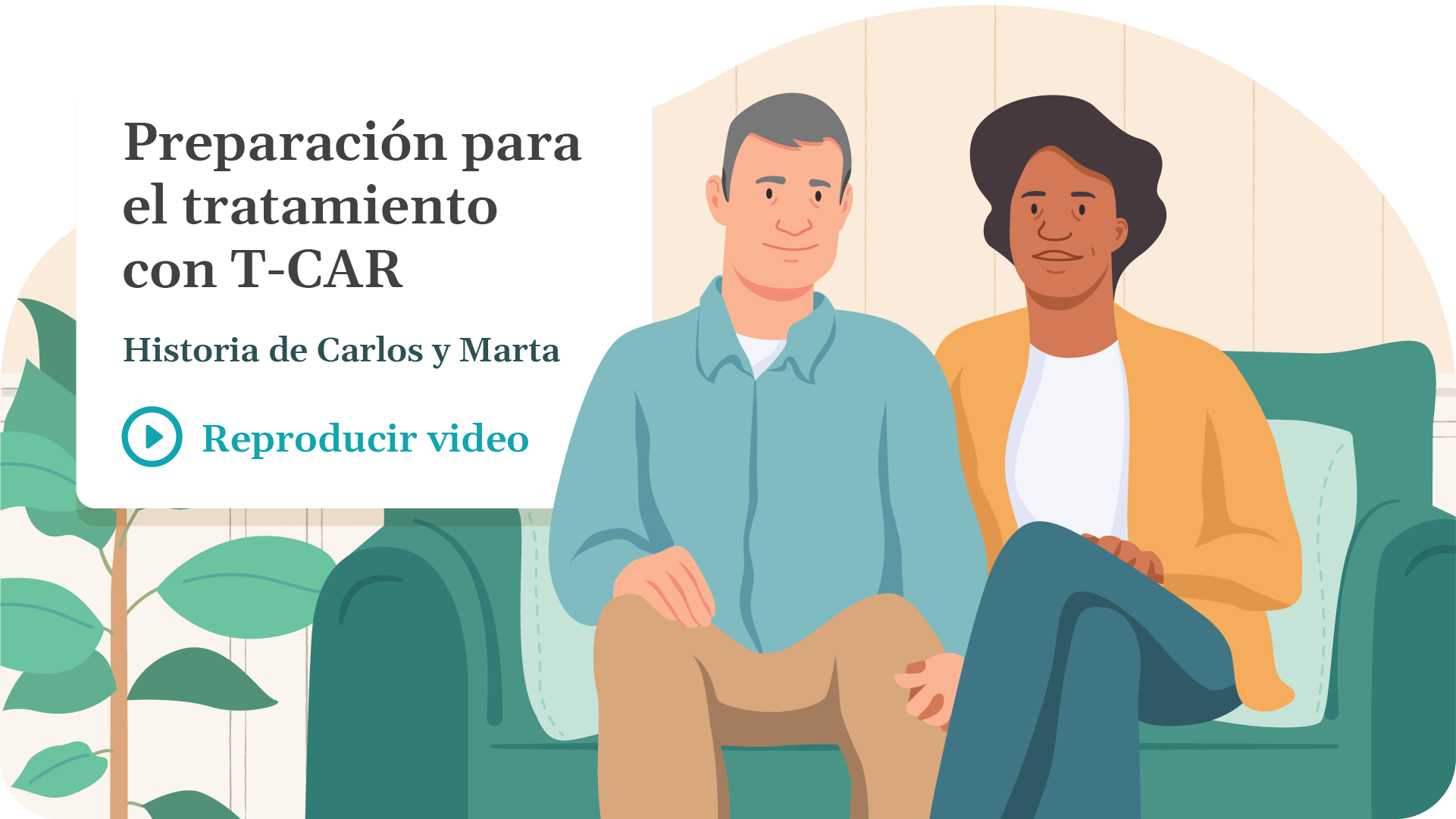 [Tap to play] Thumbnail for a video titled: Preparing for CAR T: Terry and Cheryl’s story (Spanish)