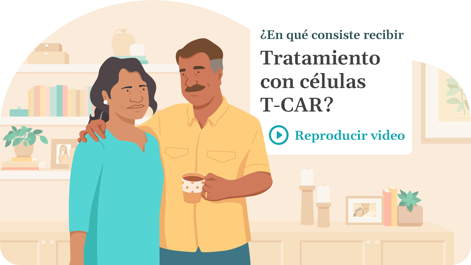 [Tap to play] Thumbnail for a video titled: What’s it like to get CAR T-cell Therapy? (Spanish)